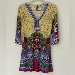 (NWT) Beach Vibes Multicolor Bohemian Dress (Size M)